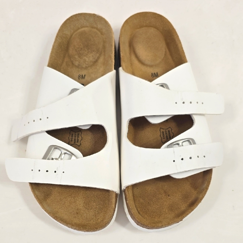 Comfortaire White Sandals Sz 8